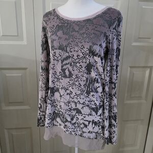 💕Simply Vera Mauve & Grey Velvet Tunic Top